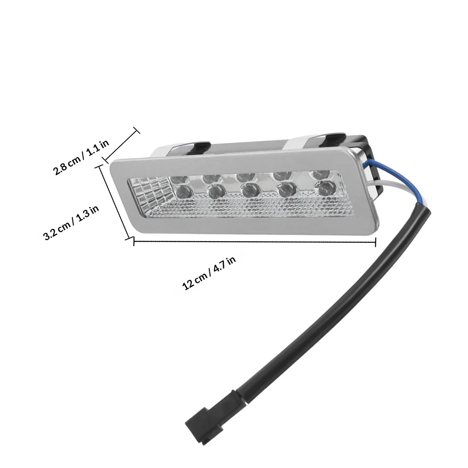 Rectangle LED Range Hood Light Bulbs Dual Row Cold Light 12V Kitchen Cooker Replacement LED Range Hood Bulbs Kitchen Smoke Lamp