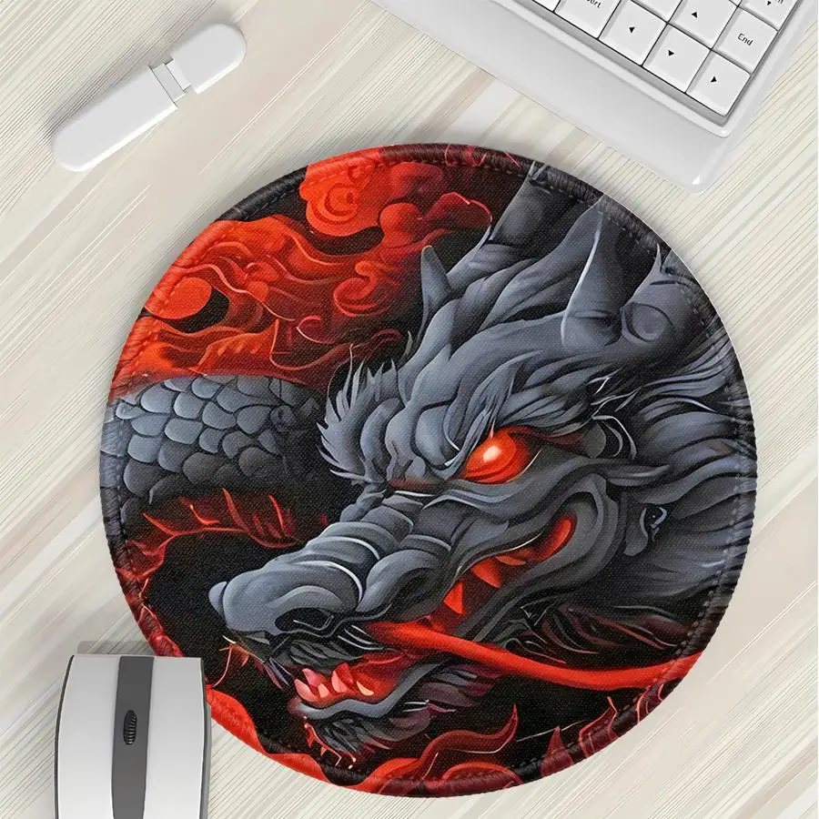 

1pc Mouse Pad Keyboard Mouse Pad Game Console Pad Computer Laptop Pad Desk accessories office Pad rubber Red Clouds Dragon