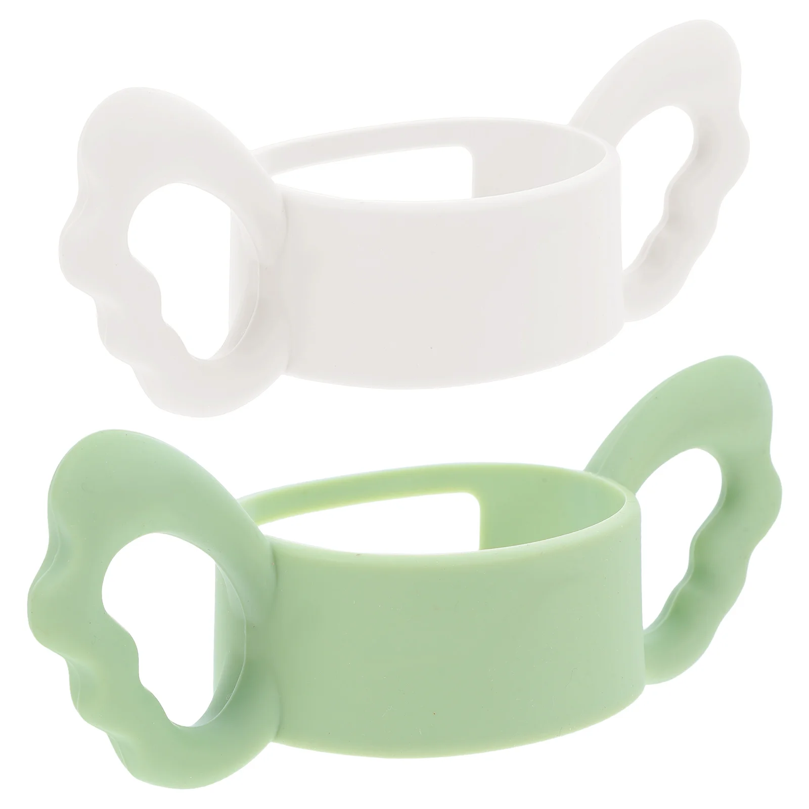 

2pcs Baby Bottle Handle Holder Silicone Antislip Grip Assist Universal Soft Comfortable Detachable for Water