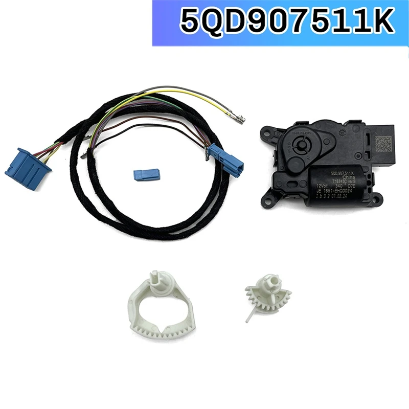 Three Wind Direction Motor Servo Motor With Wiring Harness & Clip 5QD907511K For VW Golf Arteon ID3 ID4 T-Cross For