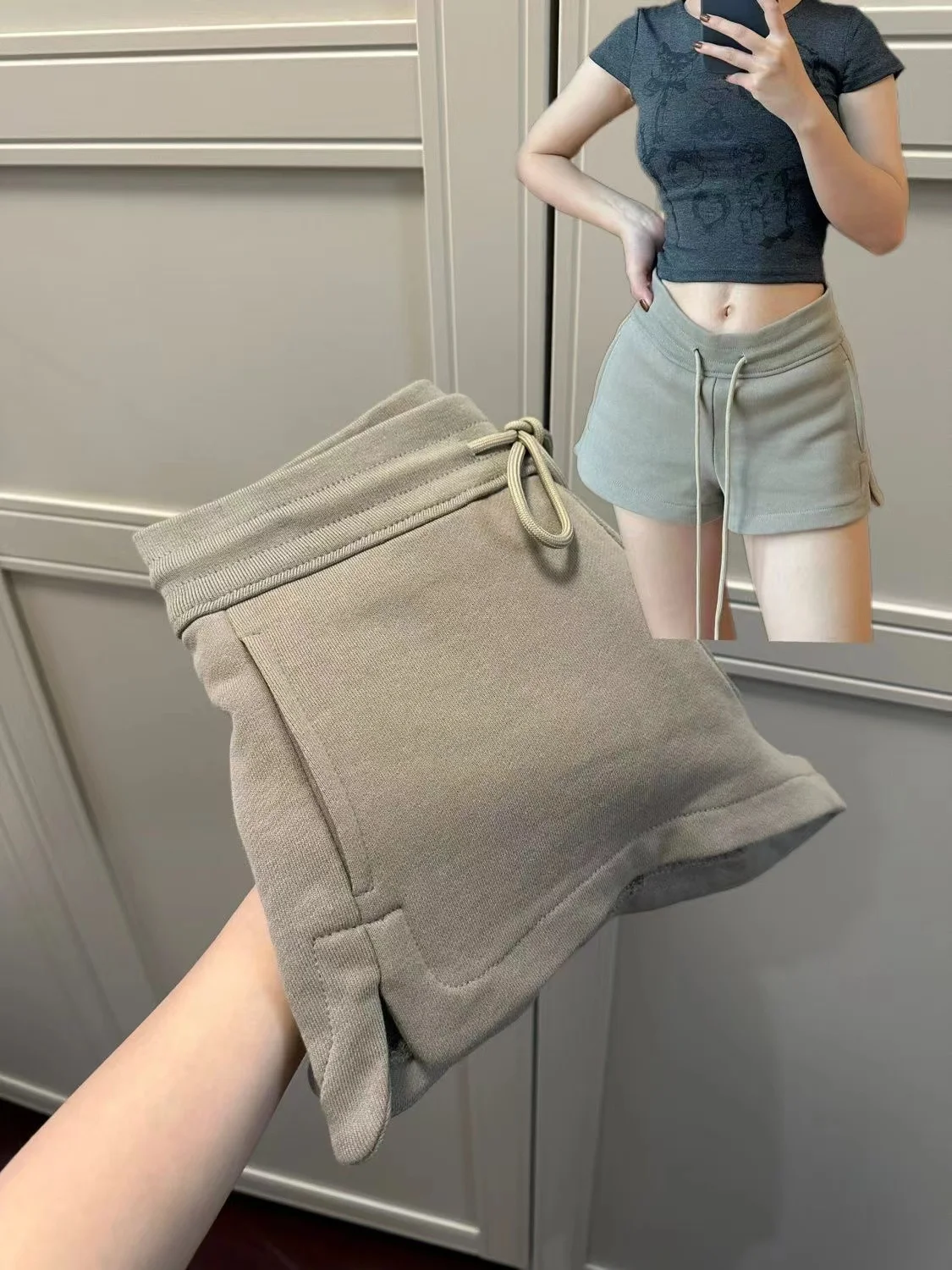 Shorts Womens Vintage European Fashion British Classic Retro Denim High Waist Elegant Slim Chic Office Lady Nightclub Party