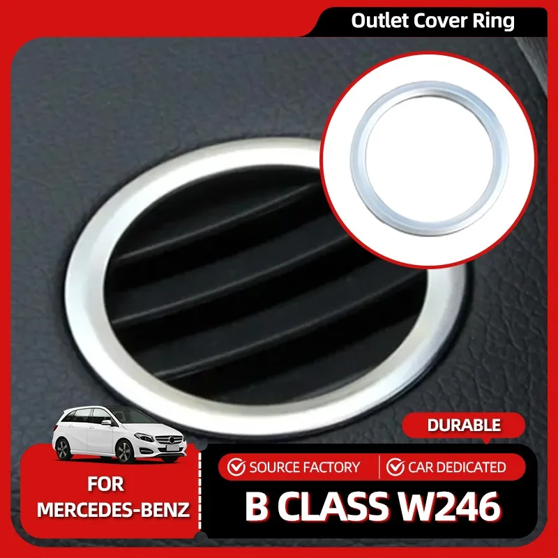 

Interior Mouldings 2Pcs/set Silver Car Dashboard Air Vent Outlet Cover Ring Trim Stickers for Mercedes Benz GLK X204 ML W166 GL