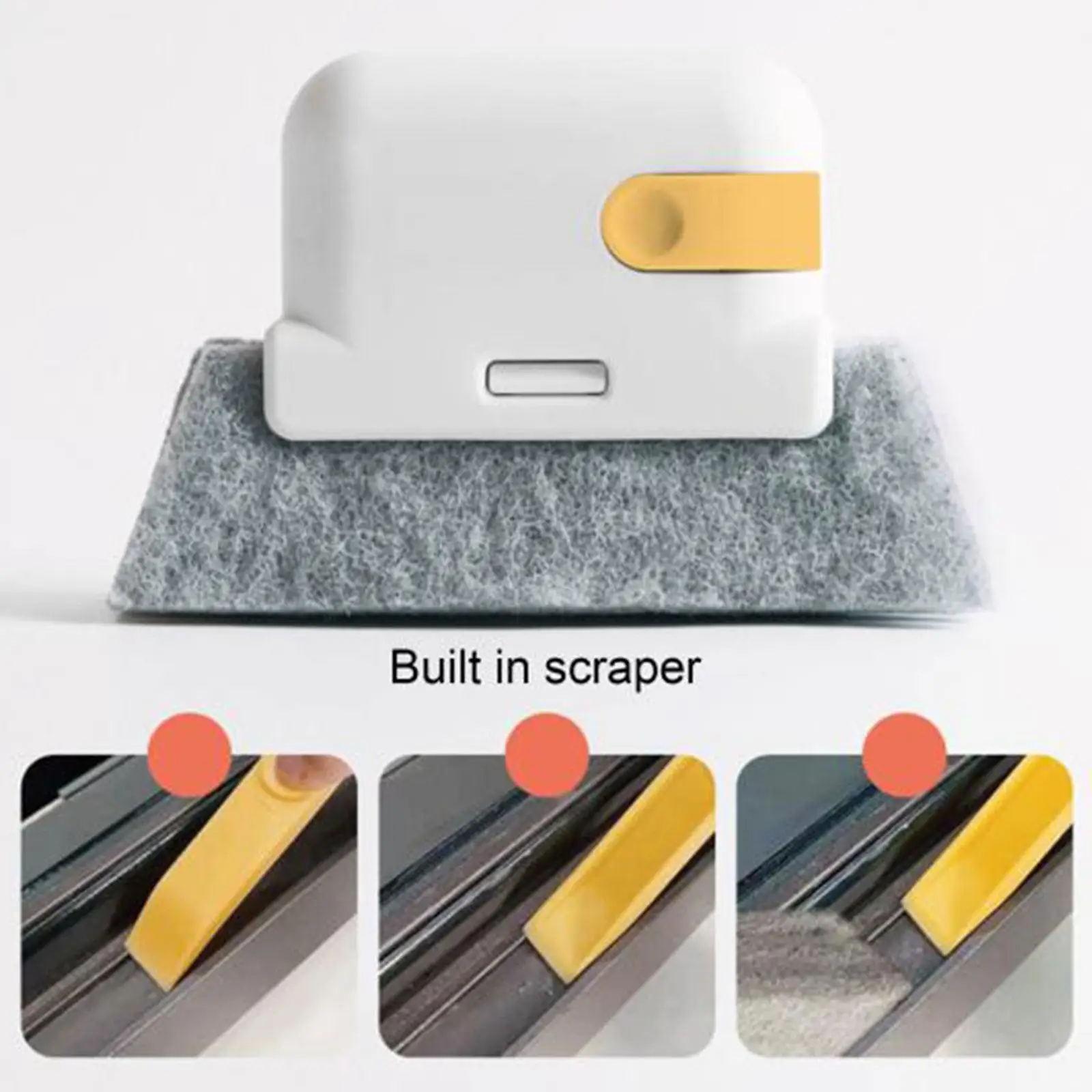 2-in-1 Window Groove Cleaning Cloth Window Cleaning Brush Windows Slot Cleaner Brush Clean Window Slot Clean Tool Kitchen Tools