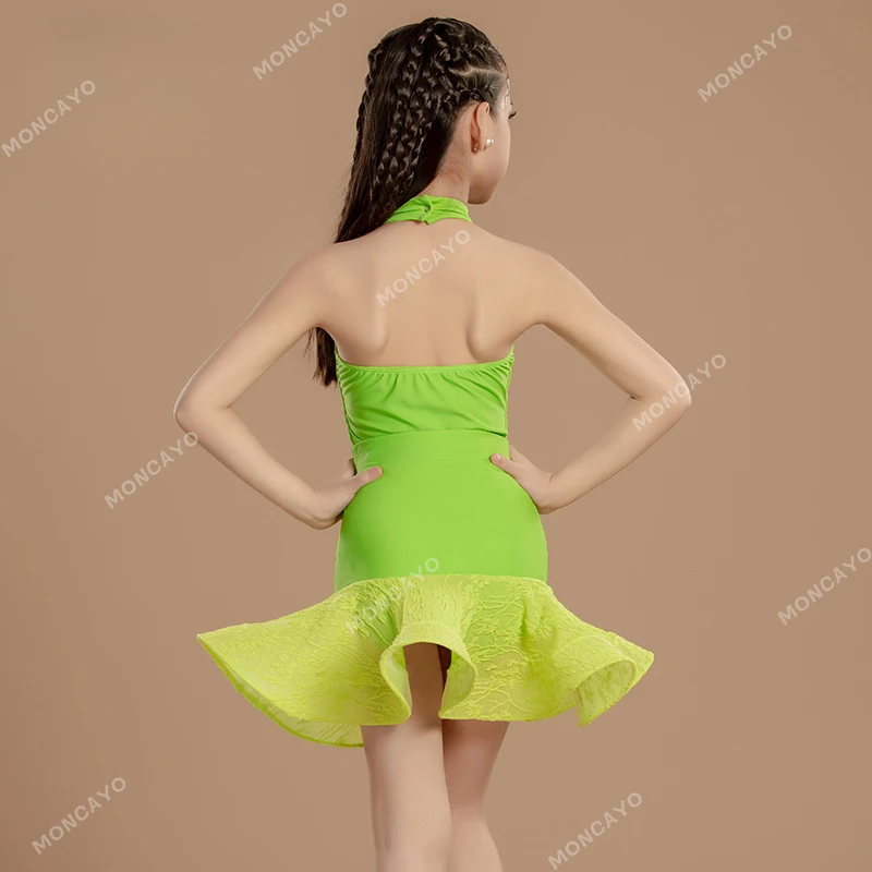 رومبا تانجو سامبا فستان رقص لاتيني للفتيات فساتين رقص قاعة الرقص للأطفال ملابس الرقص اللاتينية أزياء مسرحية للأطفال