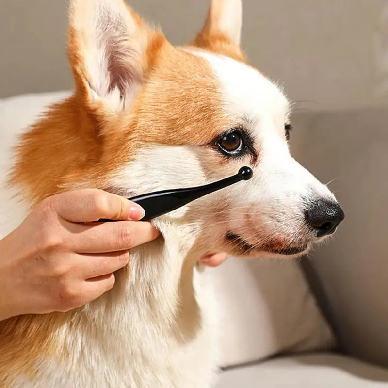 Dog Eye Comb Multifunctional Dog Tear Stain Remover Pet Eye Cleaning Brush with Ergonomic Handle Soft Mini Pets Grooming Comb