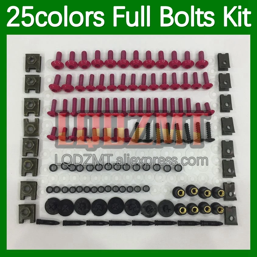 268pcs Body Bolt Full Screws Kit For YAMAHA YZF-R1 YZF-1000 YZF1000 YZF R1 1000 CC YZFR1 02 03 2002 2003 Fairing Bolts screw Nut