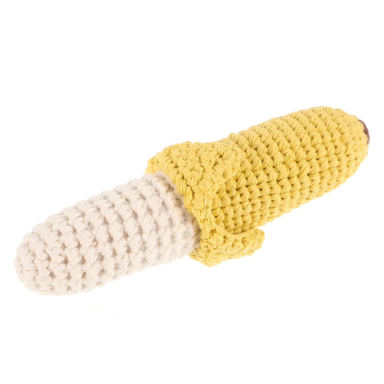 1 قطعة الموز للأطفال لينة الكروشيه التسنين الوليد اليد جرس الرضع شاكر التنمية الحسية القطن الرضع #1