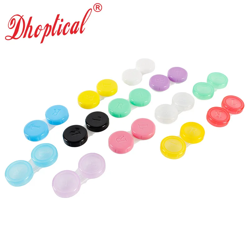 100PCS Invisible Color Contact Lens Case Multi-Color Candy Couple Box Glasses Internet Celebrity Storage Storage Cross-Border