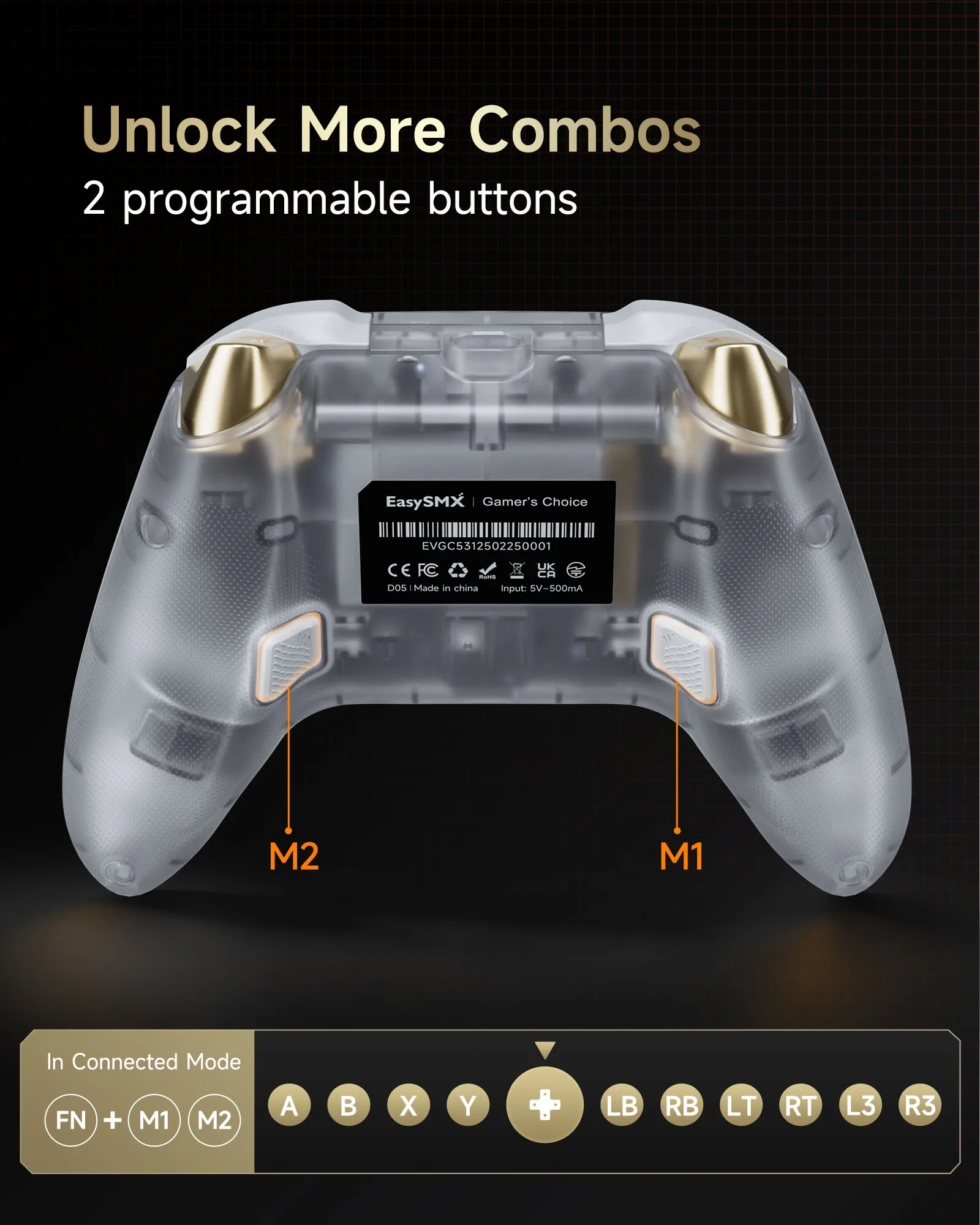 EasySMX D05 Wireless Gamepad für Nintendo Switch PC mit Ladestation RGB Hall Effect Joysticks Game Controller für Windows – Detail 18