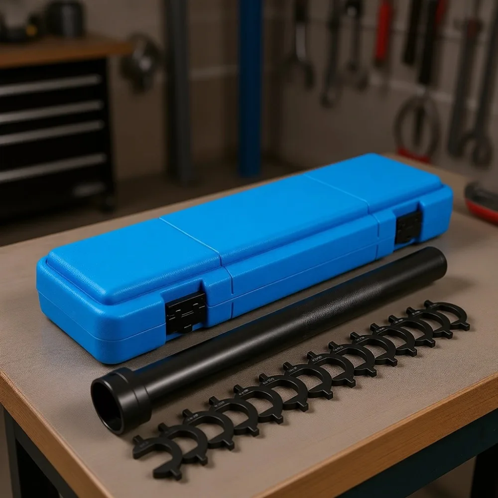 

13 Piece Inner Tie Rod Removal Tool Kit with Crowfoot Adapters 1 2 Inch Drive Heavy Duty Steel