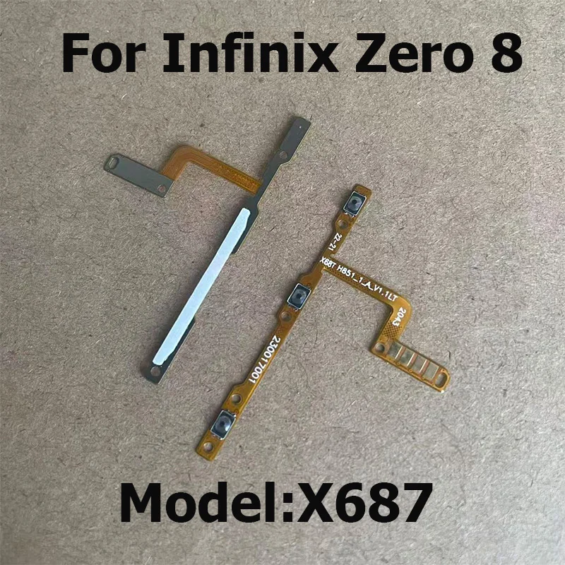 

For Infinix Zero 8 Power Flex Cable Power On Off Volume Button Key Flex Cable Replacement X687