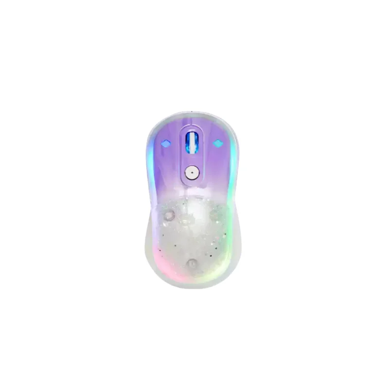 S01 Wireless Mouse Dual Mode Creative Appearance Bass Button Four Levels DPI Adjustable Flowing Sand Design Office Gaming Mouse