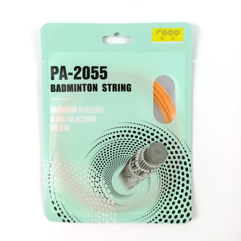 Corda de badminton de fibra sintética, alta flexibilidade, alta elasticidade, colorida, linha de raquete, 0,68 mm, profissional