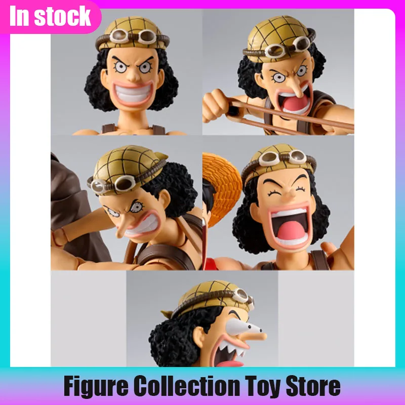 

In Stock Genuine Bandai One Piece Model Kit SHF Usopp Romance Dawn Anime Action Figure Collection Finished Model Boys Toys Gifts