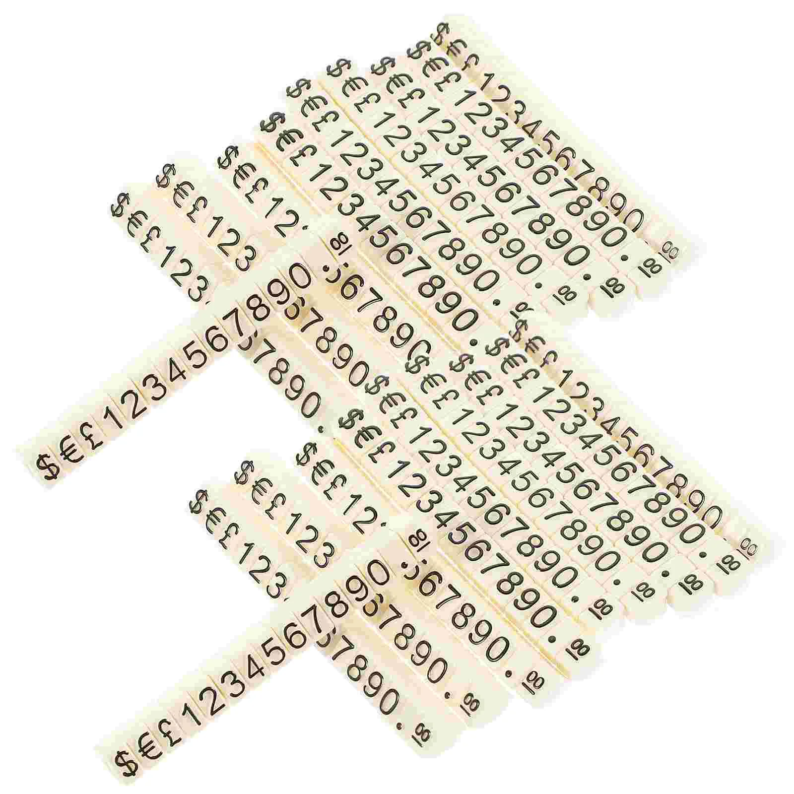 20 Pcs with Base Price Tag Small Sticky Labels Plastic Display Stand Jewelry Tags for Pricing