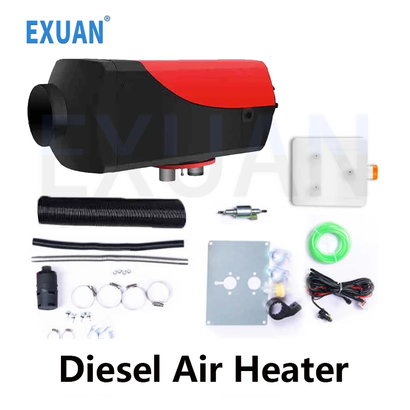 Diesel Air Heater Truck Boat RV Electric Vehicle Heating Parking 24V Air Heater Remote Control Integrated 12V Car Fuel Heater