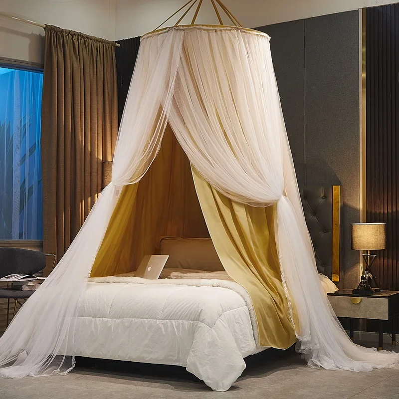 

Big Size Double Layers Mosquito Net for Adults Kids Bed Valance Curtain Canopy Round Netting Tent for Home Decoration