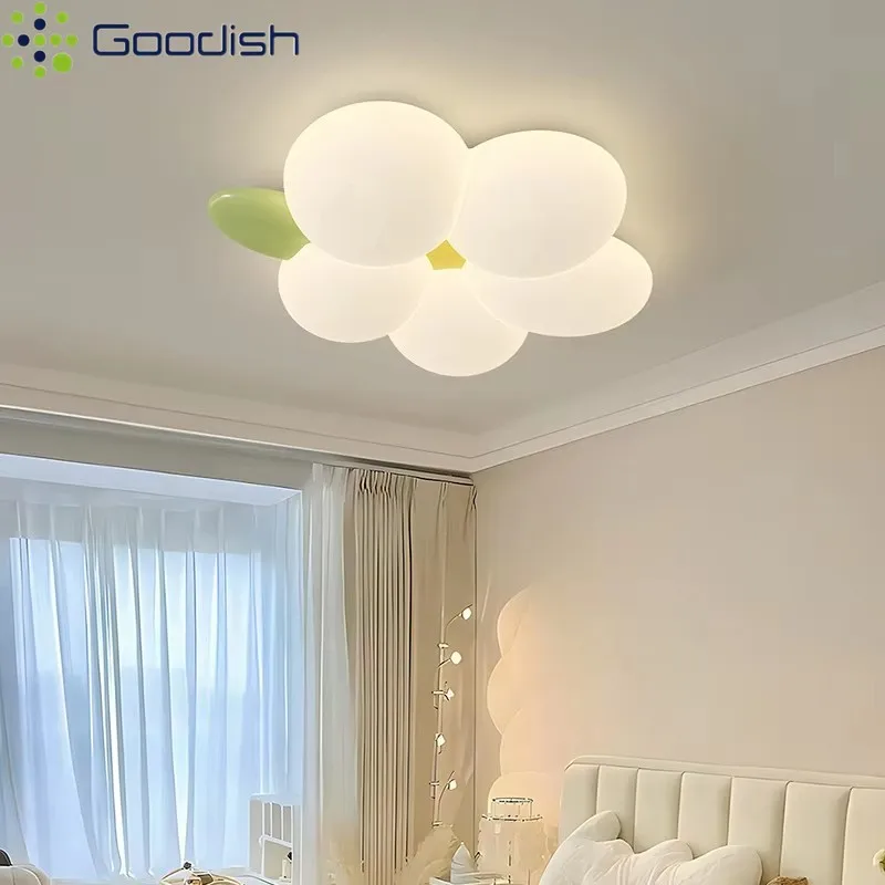 Fleur nordique LED plafonniers lapin lampes suspendues enfants filles garçon chambre pour chambre d'enfants étude romantique décoration de la maison
