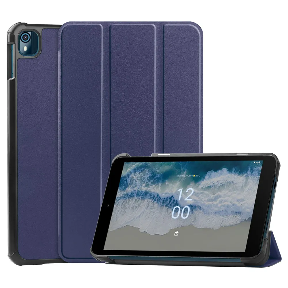 

For Nokia T10 8.0 Tablet Case For Nokia T20 T21 T 21 10.4 inch 2022 Case PU Leather Tri-Folidng Smart Cover