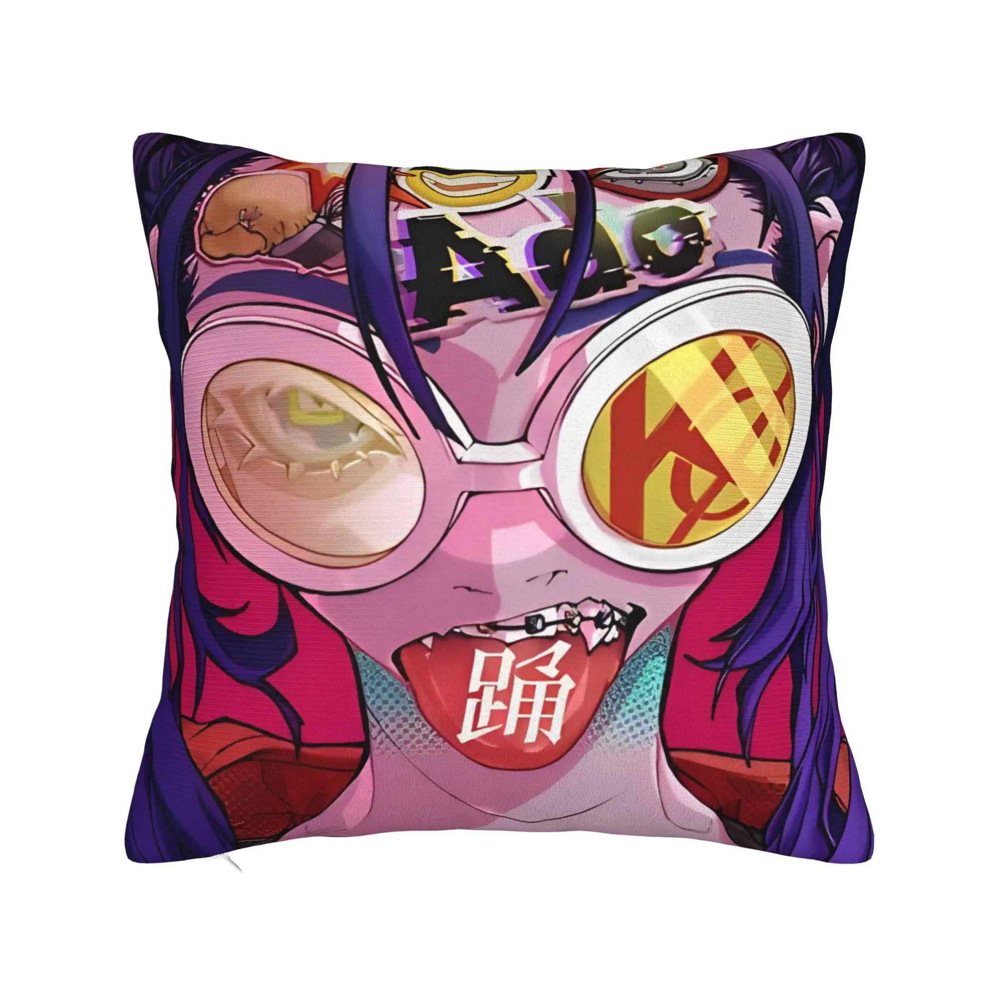Ado Dance  Square Pillow Covers Polyester Car Goth Jrock Anime  Cushion Cover Funny Decorative Pillowcase 40*40