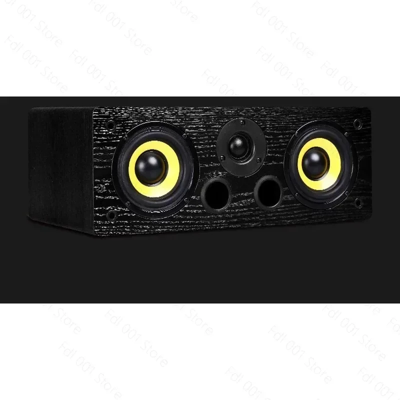 4‑Inch Passive Wood Center Speaker Clear Sound Performance Home Theater Hi‑Fi Loudspeaker for Audio System
