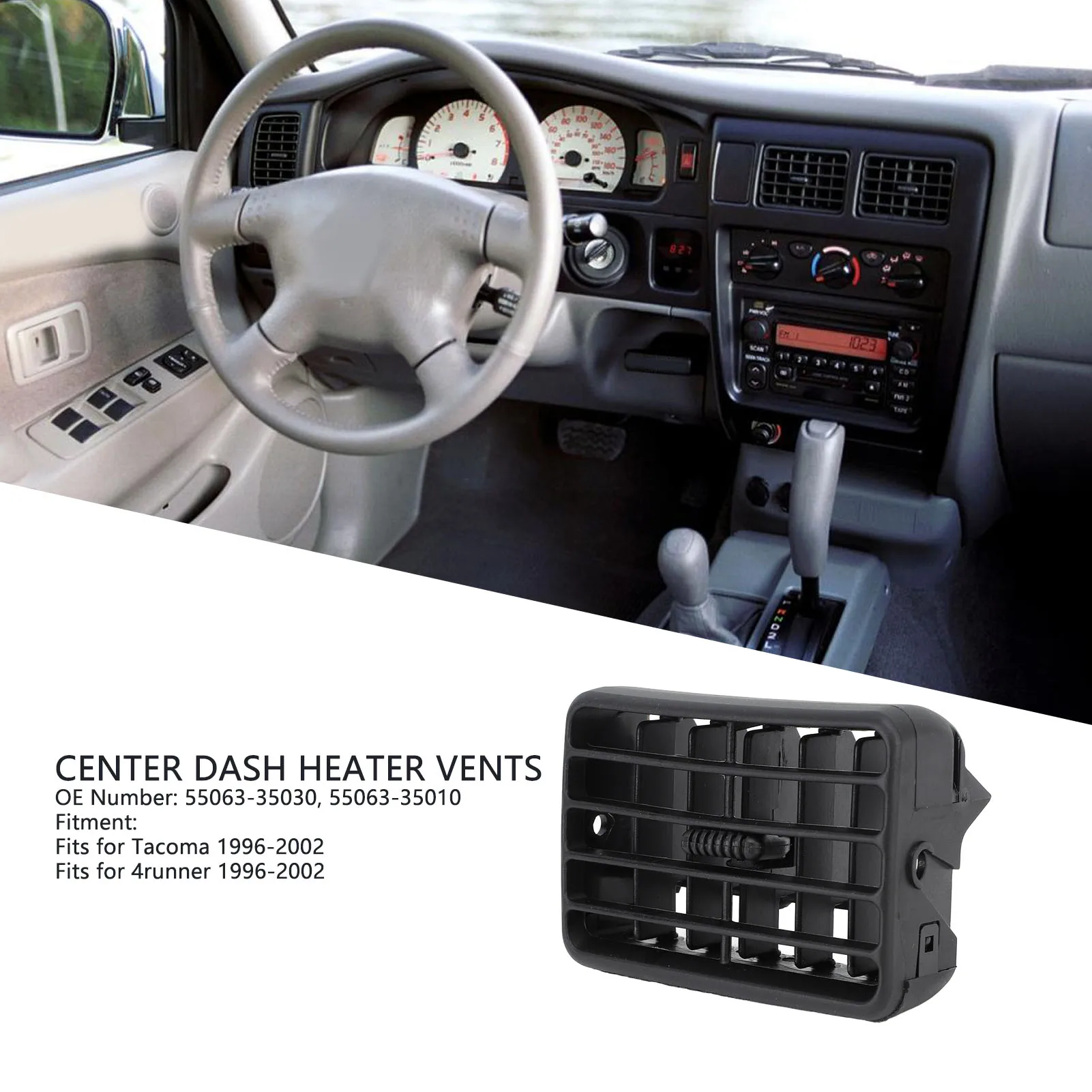 

Center Dash AC Vent Front Center Dash Air Vent 55063‑35030 ​Dashboard AC Heater Vents High Durability for Tacoma 4runner