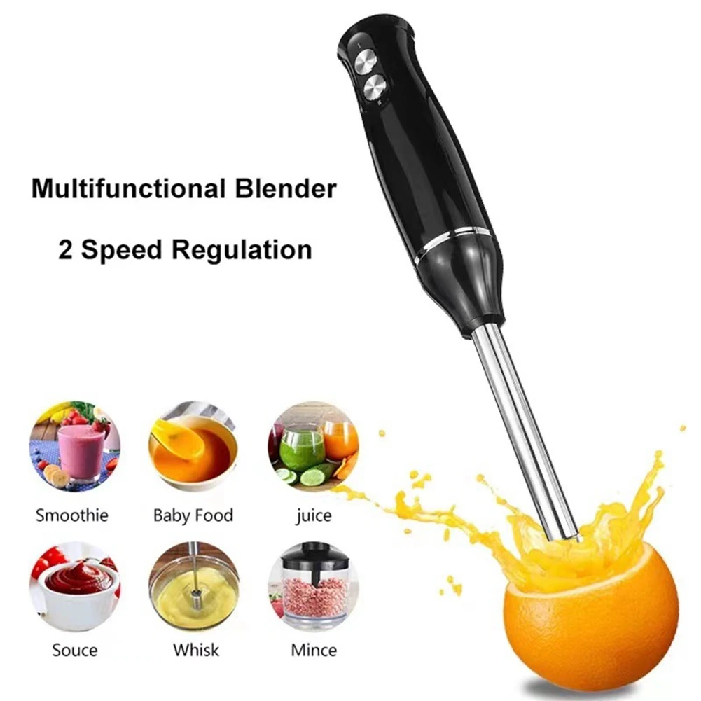 AB45 4 In 1 High Power Immersion Hand Stick Blender Mixer Includes Chopper And Smoothie Cup Stainless Steel Ice Blade EU Plug