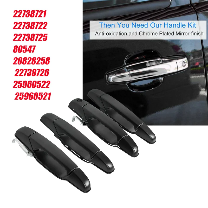 

ABHY-4PCS Outer Door Handle 25960525 22738721 For Cadillac Escalade Chevy Silverado GMC Sierra 2007-2013 15868464 15915149