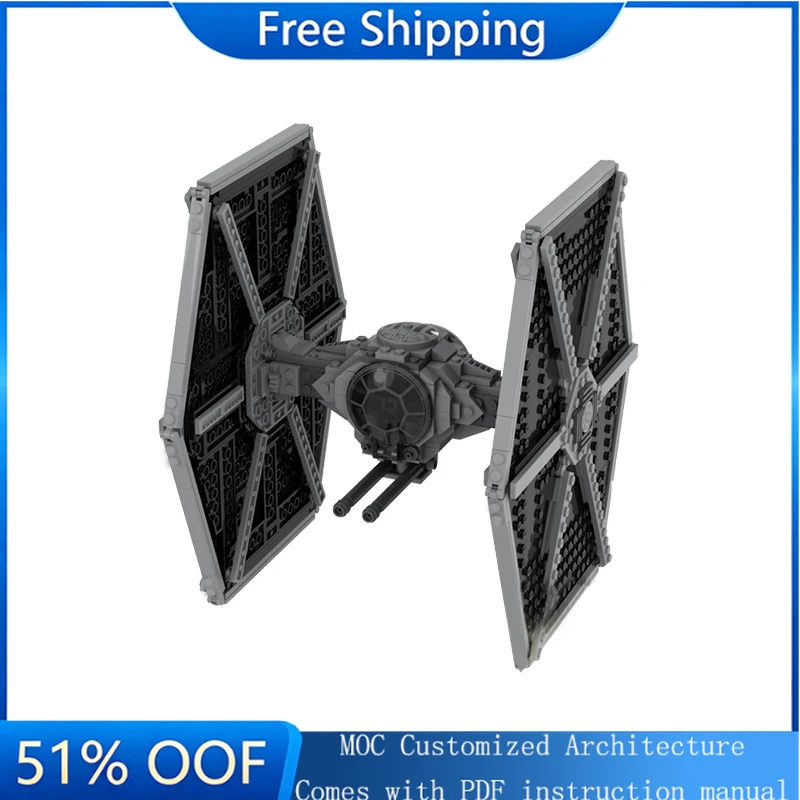

New 570 Parts MOC Star Battle TIE Starfighter Model Building Blocks Brick DIY Creative Assembly Educational Toys Christmas Gifts