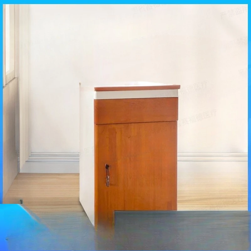 Lockers Solid wood Hospital furniture Nursing home bedside table Simple ward Low cabinet Nursing bed Wood grain bedside table