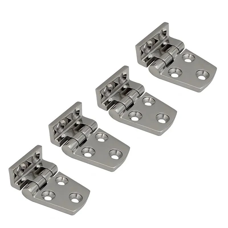 

4PCS 316 Stainless Steel Short Side Right Angels Hinges With 5 Holes 54mm 66mm Marine Sailing Boat Hinge Hardware