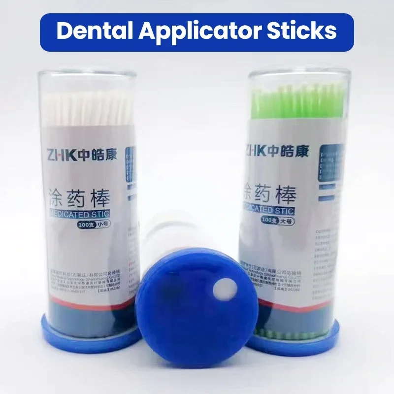 100pcs Dental Material Coating Stick Brush: Flexible, Lint-Free Applicators for Adhesive Medicine Materials Bending resistance