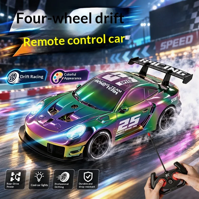 Generic Rc Car 4Wd High Speed Drift Racing Model With Led Light Remote Control Sport Vehicle For Adult Hobby Game