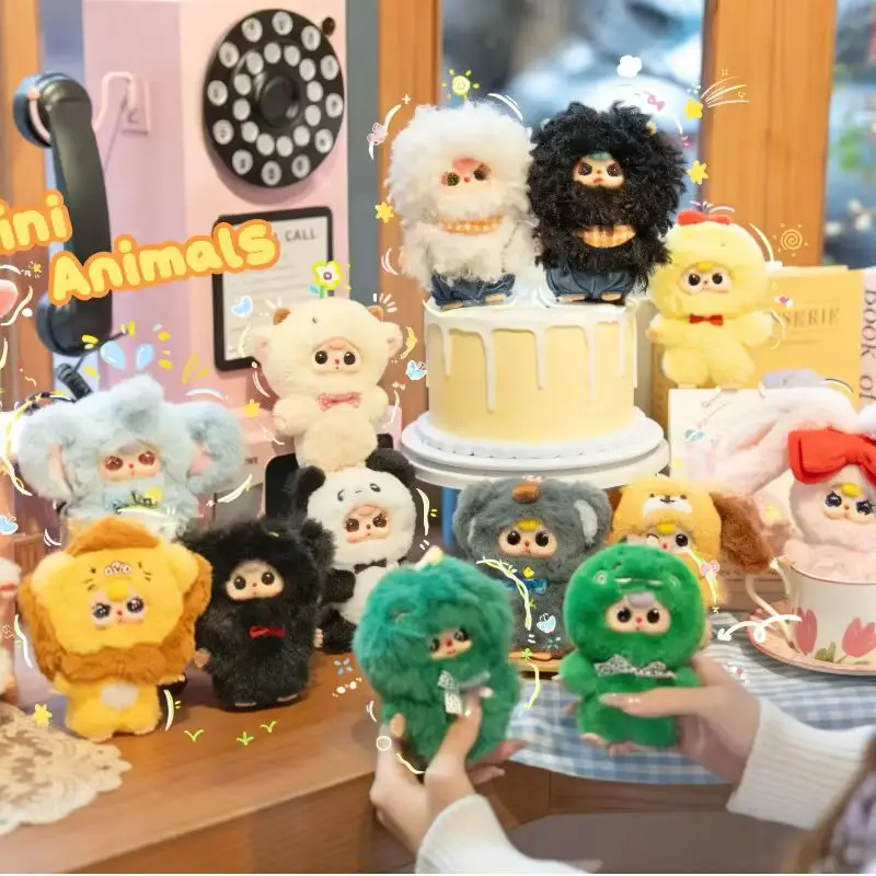 

Baby Three Mini Animal World Series Abs Plush Blind Box Backpack Charm Cute Exquisite Trendy Surprise Blind Box Birthday Gifts