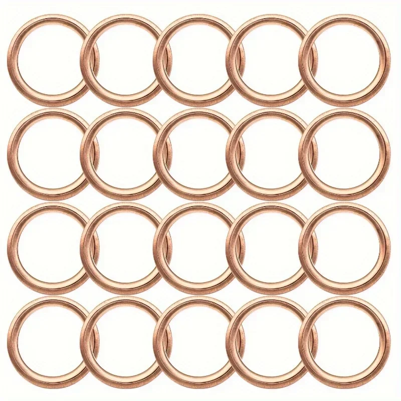 20Pack Drainage Bolt Pad Oil Drain Plug Gasket Car Oil Pan Drain Gasket Aluminum Copper Replaceable for Volkswagen Audi