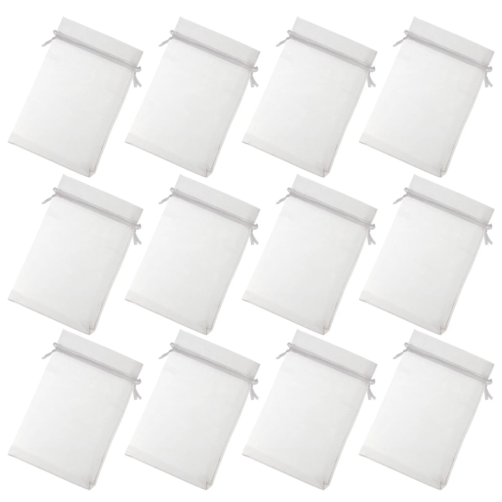 

100pcs Fruit Protection Mesh Bag White 10x15cm Anti bird Anti insect Drawstring Garden Plant Cover Vegetable