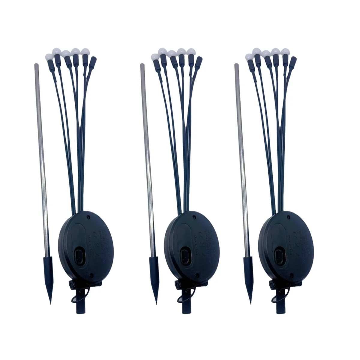 New 3pcs Solar Firefly Lights, Garden Lights, Outdoor Waterproof Lawn Lights, Garden Landscape Decoration (Warm Lights)