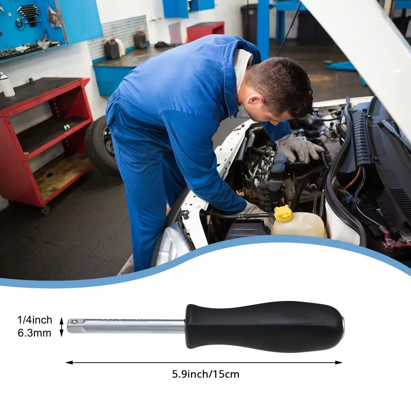 

1/3/5 шт. 1/4 дюйма торцевой ключ для скользящего стержня двойного назначения 150 мм гаечный ключ маленький квадратный стержень Spinner для быстрого затяжки крепления