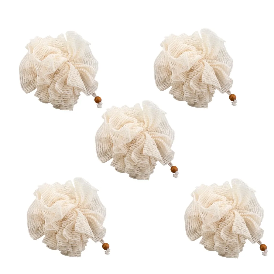 

Bathing Flower Foaming Sponge Bubble Wisp for Body Scrubber Exfoliating Shower Flower Nature Mesh Ball Body Wash Skin Scrubber