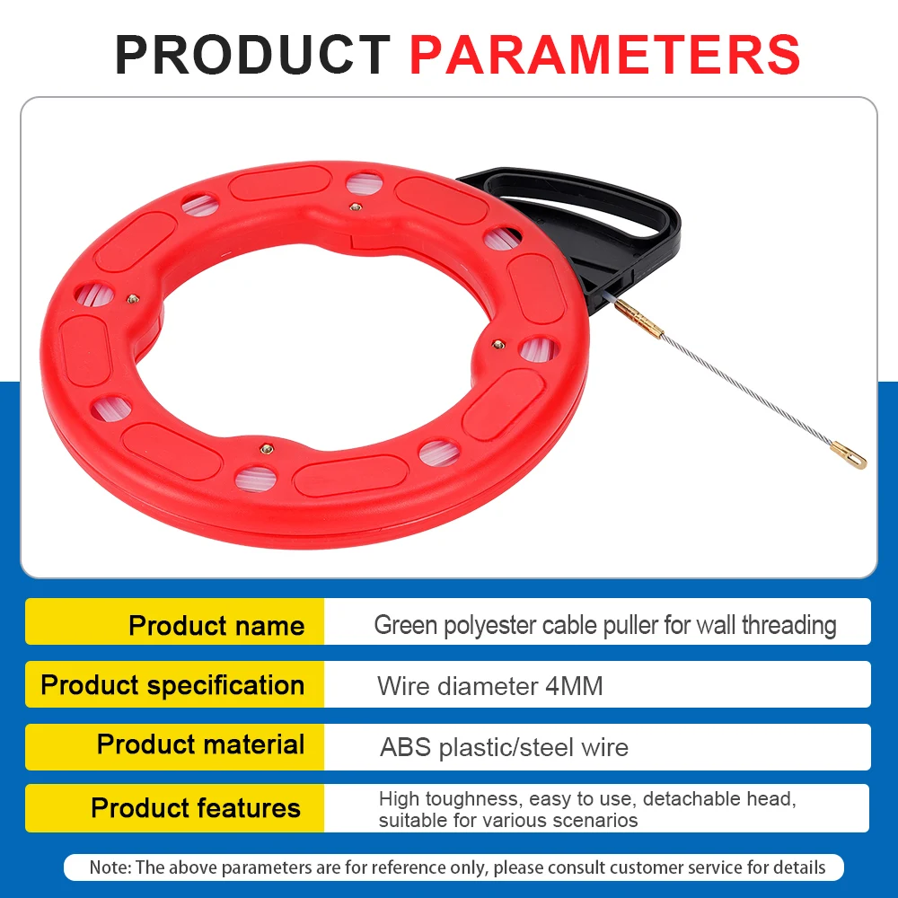 20/25/30 متر الألياف الزجاجية شريط الاسماك بكرة مجتذب كابل مجتذب شريط الاسماك بكرة النايلون قناة القناة رودر كابل الصيد أداة