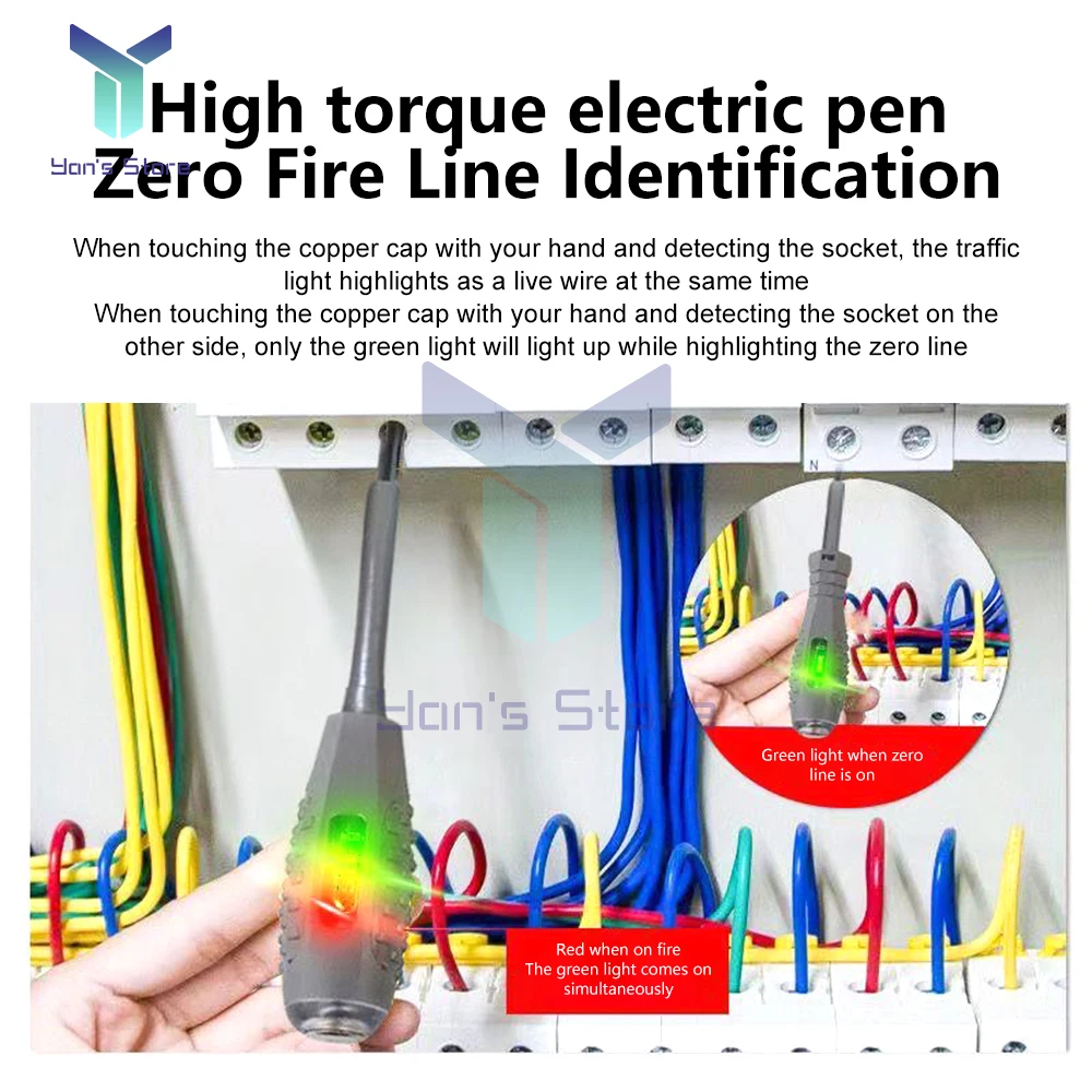 Digital Voltage Tester Pen Non-contact Induction Test Pencil Voltmeter Power Detector Electrical Screwdriver Indicator 12-220V