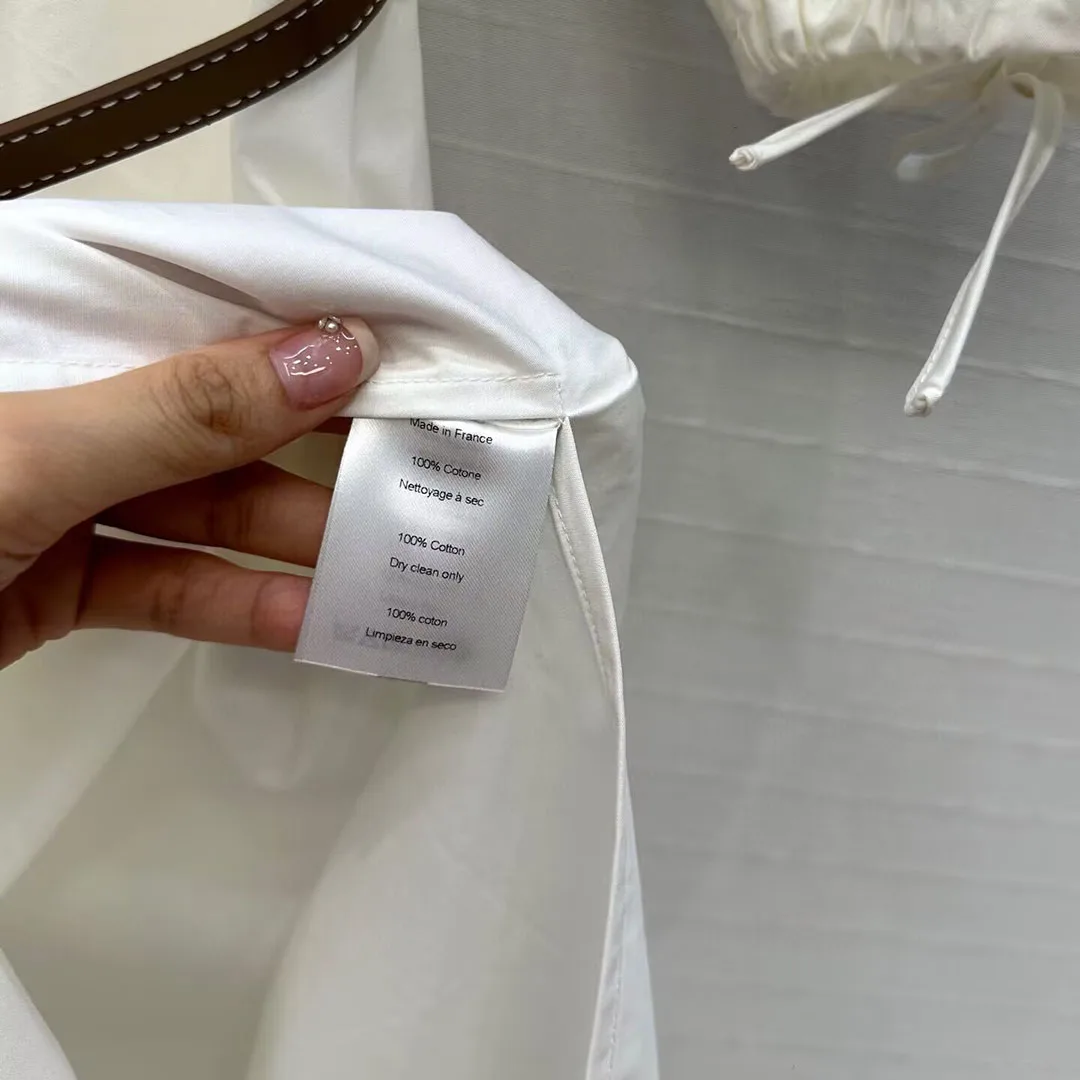 2025 ใหม่ฤดูใบไม้ร่วงแฟชั่นผ้าฝ้ายสีขาวชุดยาวผู้หญิง O-คอโคมไฟเย็บปักถักร้อยการ์ตูนสัตว์ดอกไม้เข็มขัด Boho ชุด