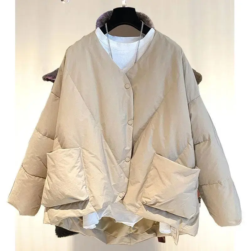 

Korean Fashion Cotton Temperament Jacket Women 2025 New Autumn Winter Loose Little Guy Thick Short Female Coat Casual Outwear