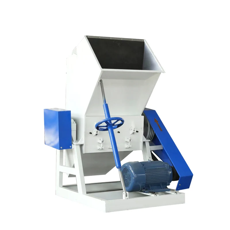 

Plastic crusher Powerful large industrial crusher Blue barrel Fruit basket Shredder Bumper recycling crusher