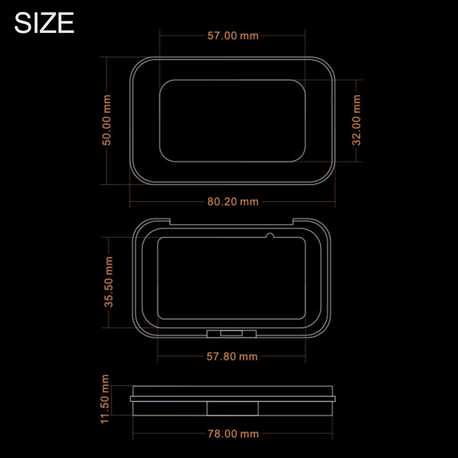 Black Rectangle Sewing Needle Storage Case Magnetic Embroidery Needles Holder Buttons Pins Workbox Box For Tool Accessories