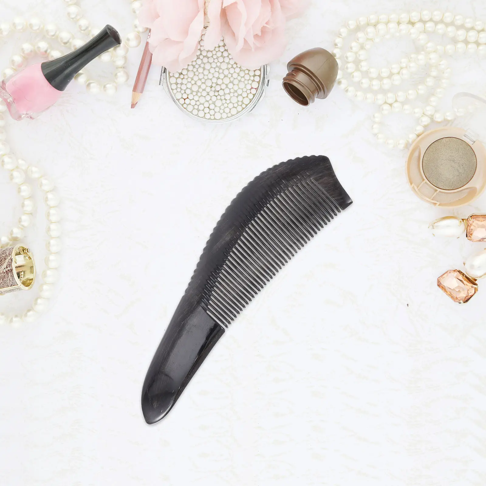 

1Pcs Premium Ox Horn Comb Soft Scalp Massage Comb Hair Styling Tool for Home Salon Use Long Hair Detangler Comfort Grip