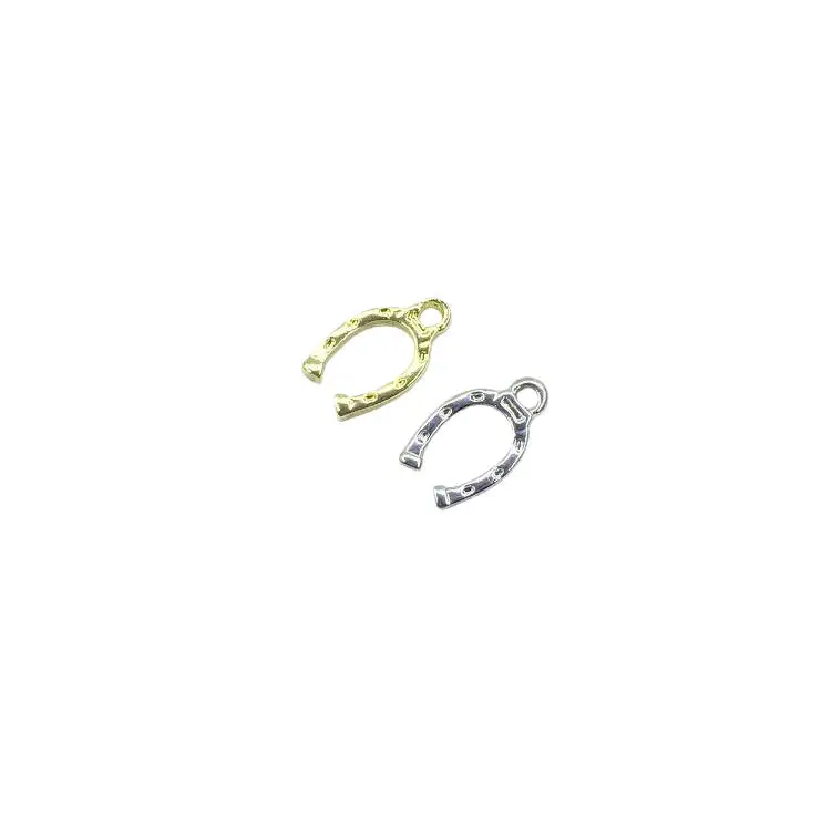 Eruifa 20pcs 7*10mm Horseshoe Plated Zinc Alloy Charms Pendant Jewelry DIY Necklace Bracelet Earrings 2 Colors