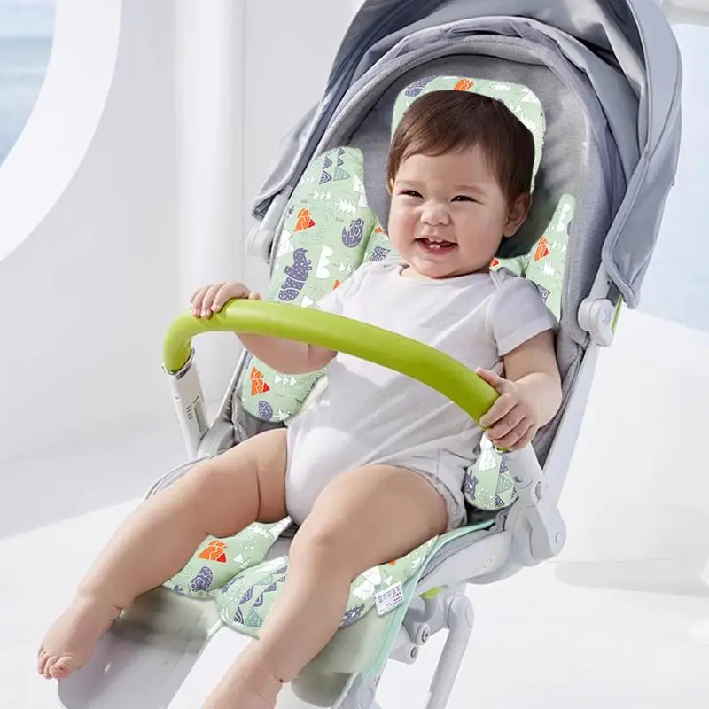 Kereta bayi masukkan kereta bayi kepala penopang badan, masukkan bantal kereta bayi desain lima titik untuk kursi mobil dan Bab