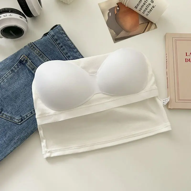 Sanrio Hello Kitty Śliczne Kawaii Dziewczęce Letnie Modne Biustonosze z Wkładkami Bez Rękawów Gorące Dziewczyny Poduszka na Biust Plisowany Design Podkoszulek Wyszczuplający