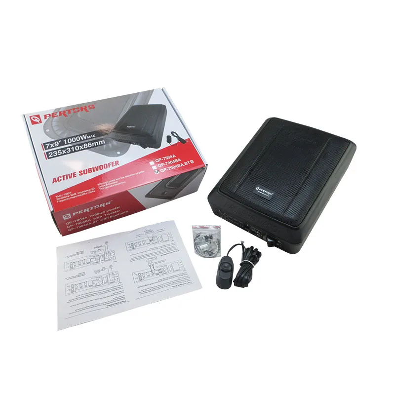 

Car Audio Active Subwoofer Car Seat Subwoofer Amplifer QP-7904BA.BT With BT and Tweeter